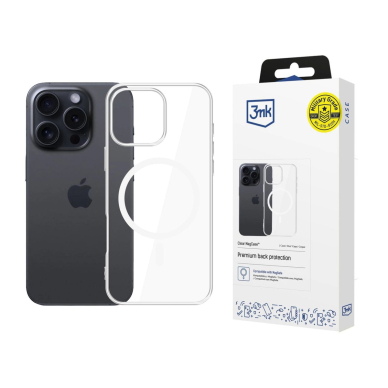 3mk Clear MagCase Dėklas Apple iPhone 16 Pro - Permatomas