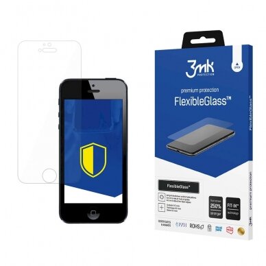 3mk FlexibleGlass™ Lankstus apsauginis stiklas iPhone 5 / 5S / SE