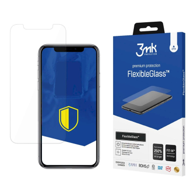 3mk FlexibleGlass™ Lankstus apsauginis stiklas iPhone X