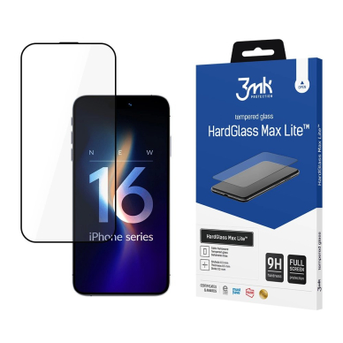 3mk HardGlass Max Lite Apsauginis stiklas iPhone 16 Pro Max