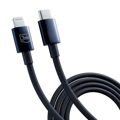 3mk Hyper Kabelis USB-C / Lightning 20W 1.2m - Juodas 6