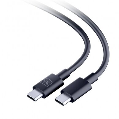 3mk Hyper Kabelis USB-C / USB-C 100W 1.2m - Juodas 1