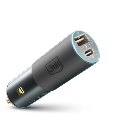 3mk Hyper Car Įkroviklis  USB-C USB-A 100W - silver 5