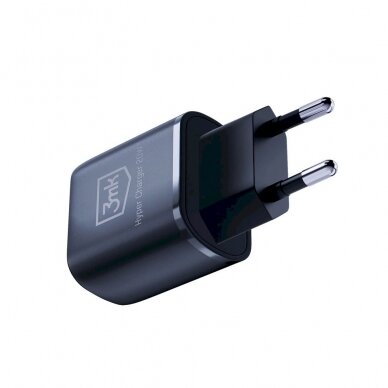 3mk Hyper Įkroviklis  20W USB-C USB-A wall Įkroviklis  - Juodas 1