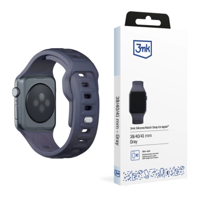 3mk Silicone Apyrankė Apple Watch 38 / 40 / 41 mm - pilka