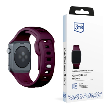 3mk Silicone Apyrankė Apple Watch 42 / 44 / 45 / 49 mm - bordo