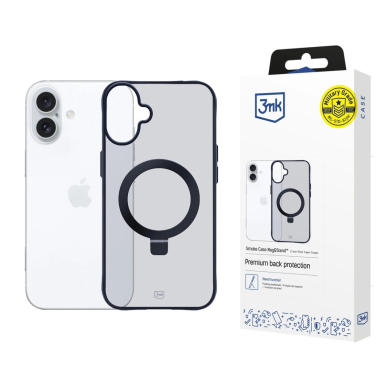 Dėklas 3mk Smoke Case Mag Apple iPhone 16 - Juodas