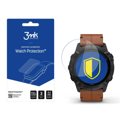 3mk Watch Protection™ v. FlexibleGlass hybrid glass on Garmin Fenix ​​6X