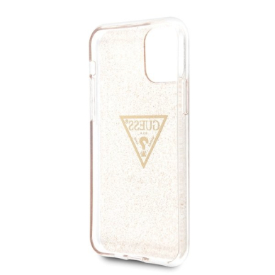 Dėklas Guess iPhone 11 Pro Glitter Triangle Auksinis UGLX912 3