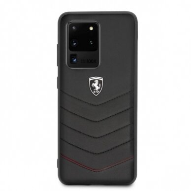 Dėklas Ferrari Hardcase Galaxy S20 Ultra G988 Heritage Juodas UGLX912 2