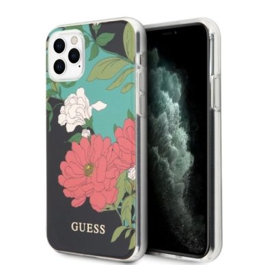 Dėklas Guess iPhone 11 Pro N°1 Flower Collection Juodas UGLX912