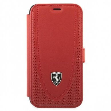 Dėklas Ferrari iPhone 12 mini Off Track Perforated Raudonas UGLX912 1