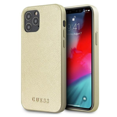 Dėklas Guess iPhone 12 Pro Max Iridescent - Auksinis UGLX912