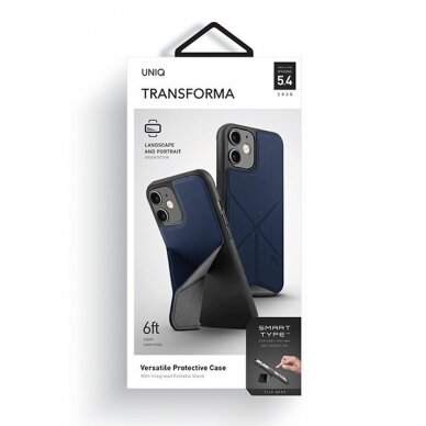 Dėklas UNIQ etui Transforma iPhone 12 mini - Mėlynas UGLX912 6