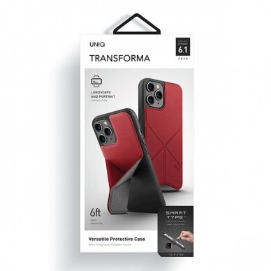 Dėklas UNIQ etui Transforma iPhone 12/12 Pro - Raudonas UGLX912 6