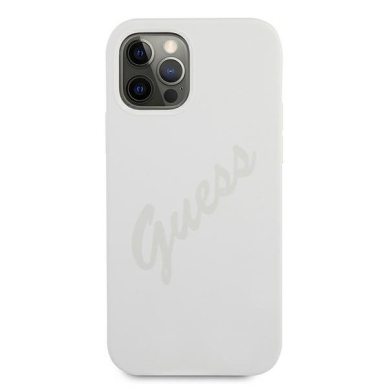 Dėklas Guess iPhone 12 Pro Max 6.7" Script Vintage - Matinis Baltas UGLX912 2