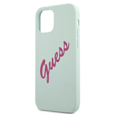 Dėklas Guess iPhone 12 mini 5.4" Silicone Vintage - Šviesiai Žalia  UGLX912 5