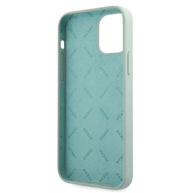 Dėklas Guess iPhone 12 mini 5.4" Silicone Vintage - Šviesiai Žalia  UGLX912 6