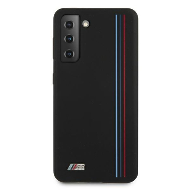 Dėklas BMW BMHCS21MSIVTBK Silicone Stripes M Collection Samsung Galaxy S21 Plus telefonui juodas 2