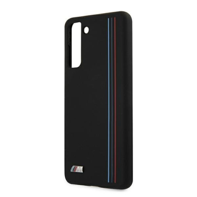 Dėklas BMW BMHCS21MSIVTBK Silicone Stripes M Collection Samsung Galaxy S21 Plus telefonui juodas 5