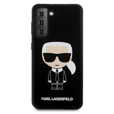 Dėklas Karl Lagerfeld KLHCS21MSLFKBK Silicone Iconic Samsung Galaxy S21 Plus telefonui juodas 2