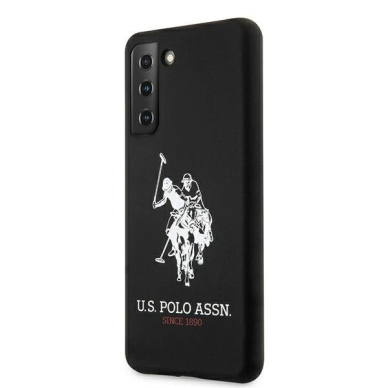 Dėklas US Polo USHCS21SSLHRBK Silicone Logo Samsung Galaxy S21 telefonui juodas 1