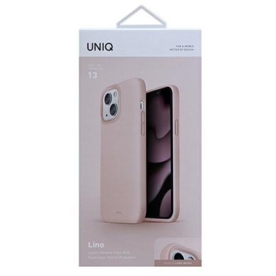 Telefono Dėklas UNIQ etui Lino iPhone 13 6,1" Matinis Rožinis KOW068 4