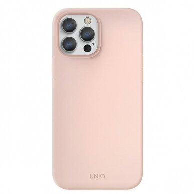 Telefono Dėklas UNIQ etui Lino iPhone 13 Pro / 13 6,1" Matinis Rožinis KOW068 1