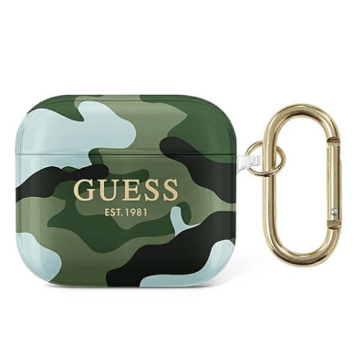 Airpods Dėklas Guess GUA3UCAMA AirPods 3 cover Žalias Camo Collection