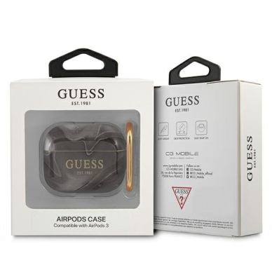 Airpods Dėklas Guess GUA3UNMK AirPods 3 cover Juodas Marmuras Collection 2