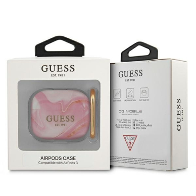 Airpods Dėklas Guess GUA3UNMP AirPods 3 cover Rožinis Marble Collection 2