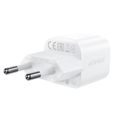 Acefast A73 Mini PD 20W GaN wall Įkroviklis  + USB-C kabelis - baltas 2