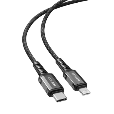 Kabelis Acefast MFI USB Type C - Lightning 1.2m Juodas (C1-01) 1