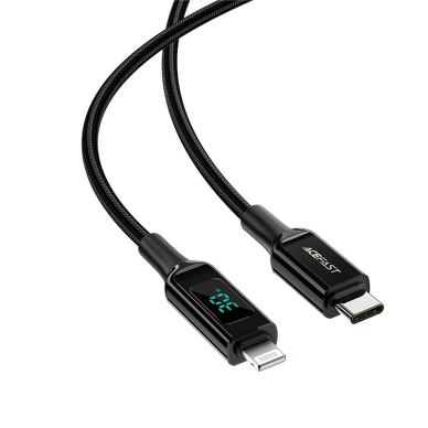 Kabelis Acefast MFI USB Type C - Lightning 1.2m, 30W, 3A Juodas (C6-01) 1