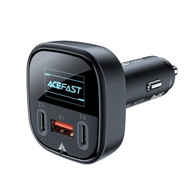 Acefast car charger 101W 2x USB Type C / USB, PPS, Power Delivery, Quick Charge 4.0, AFC, FCP black (B5) 1