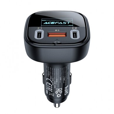 Acefast car charger 101W 2x USB Type C / USB, PPS, Power Delivery, Quick Charge 4.0, AFC, FCP black (B5) 3