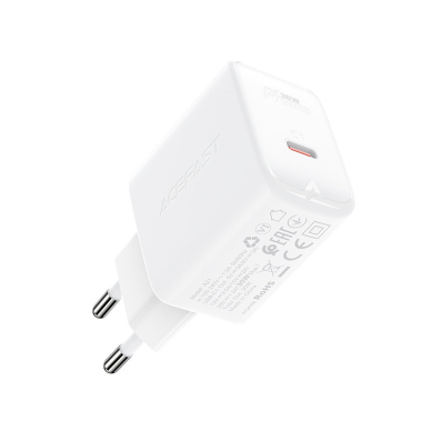 Įkrovimo blokelis Acefast GaN USB Type C 30W, PD, QC 3.0, AFC, FCP Baltas 1