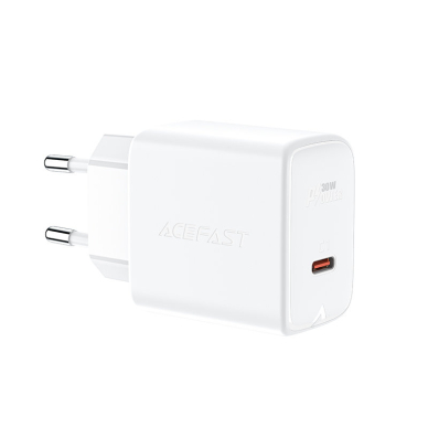 Įkrovimo blokelis Acefast GaN USB Type C 30W, PD, QC 3.0, AFC, FCP Baltas 2