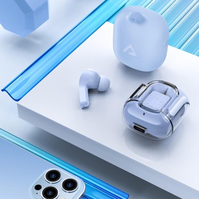 Ausinės Acefast in -ear wireless headphones TWS Bluetooth Mėlynos (T6 ice blue) 2