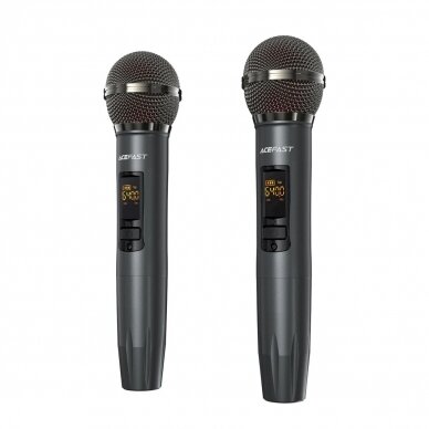 Acefast K1 wireless karaoke speaker 2 microphones - Juodas 3