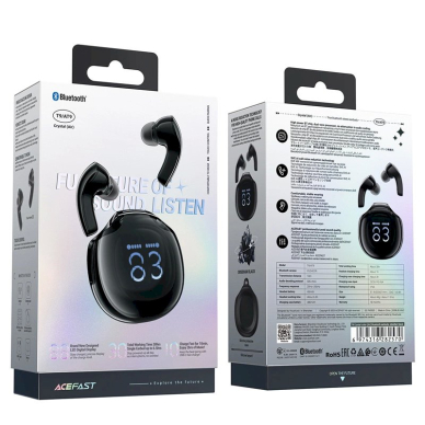 Acefast T9 Bluetooth 5.3 in-ear wireless ausinės display - Juodas 7