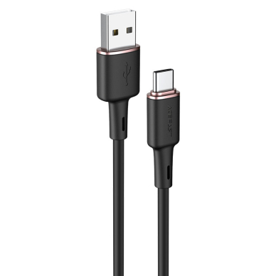 Kabelis Acefast USB - Type C 1.2m, 3A Juodas (C2-04)