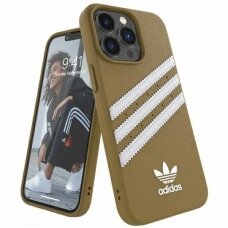 Dėklas Adidas OR Molded PU iPhone 13 Pro Max Auksinis 47807