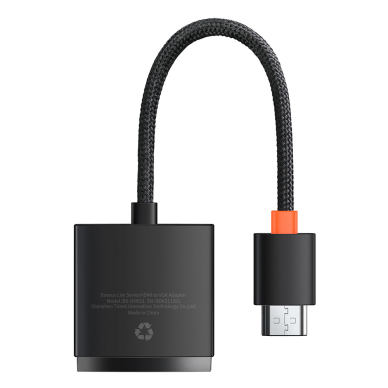 [Užsakomoji prekė] Adapteris HDMI į VGA, Jack 3.5mm, Micro-USB Intrare Curent, 1080P, 60Hz - Baseus Lite Series (WKQX010101) - Juodas 2