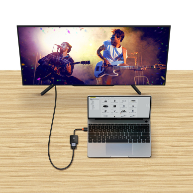 [Užsakomoji prekė] Adapteris HDMI į VGA, Jack 3.5mm, Micro-USB Intrare Curent, 1080P, 60Hz - Baseus Lite Series (WKQX010101) - Juodas 4