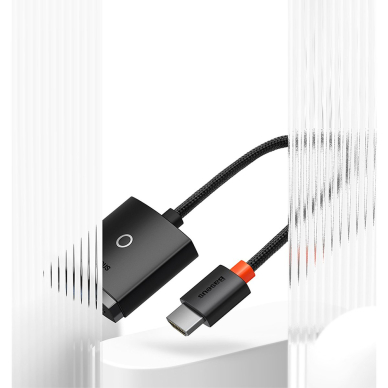 [Užsakomoji prekė] Adapteris HDMI į VGA, Jack 3.5mm, Micro-USB Intrare Curent, 1080P, 60Hz - Baseus Lite Series (WKQX010101) - Juodas 8