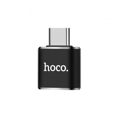 Akcija!  Adapteris OTG USB-A į Type-C 480Mbps - Hoco (UA5) - Juodas  1