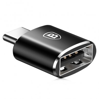 [Užsakomoji prekė] Adapteris OTG USB-Type-C 480Mbps, 2.4A - Baseus (CATOTG-01) - juodas 1