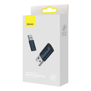 [Užsakomoji prekė] Adapteris USB 3.1 Male į Type-C Female - Baseus Ingenuity Series (ZJJQ000103) - Mėlynas 6