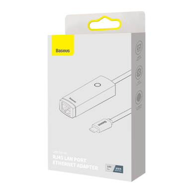 [Užsakomoji prekė] Adapteris USB-C į RJ45 LAN Port, 100Mbps - Baseus Lite Series (WKQX000213) -pilkas  6